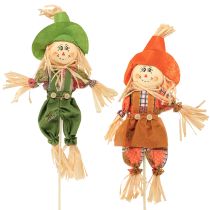 Product Scarecrow on stick flower plug large H44/82cm 4 pcs