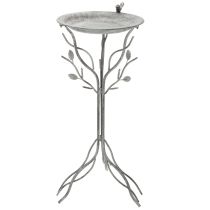 Product Decorative birdbath with delicate leaf pattern in vintage style, 74cm