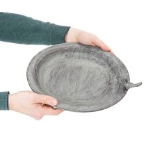 Product Decorative birdbath with delicate leaf pattern in vintage style, 74cm