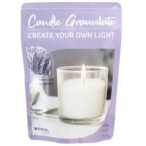 Product Candle sand wax granules with wick scented lavender 400g