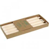 Product PURE wax candles, stick candles, cream Sahara 250/23mm, natural wax, 4 pieces