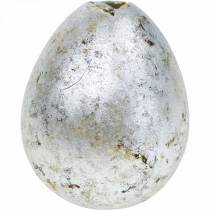 Product Quail egg decoration, silver, empty, 3cm, Easter decoration, 50 pieces