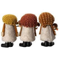 Product Gnome figurine with beard and pointed hat, 10cm, 3 pieces
