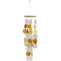Wind chimes with capiz shells, natural decoration, shell mobile L85cm Ø13cm