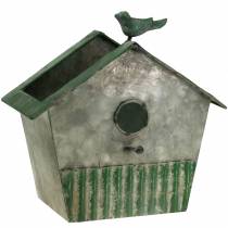 Metal birdhouse for planting H25.5cm