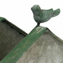 Metal birdhouse for planting H25.5cm