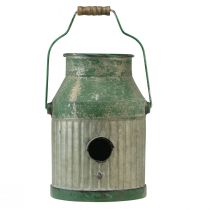 Product Decorative birdhouse metal wall birdhouse milk jug H26cm
