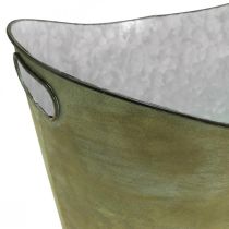 Set of planter tub copper-colored/white L32.5cm/36.5cm/41.5cm