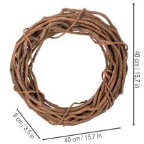 Product Natural willow wreath as a craft wreath for floristry, 40cm