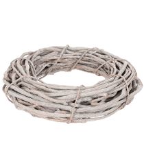 Product Willow wreath decoration, wreath made of whitewashed branches, 40cm