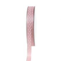 Christmas ribbon pink with stars 10mm 25m
