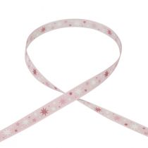 Product Ribbon Christmas gift ribbon pink star pattern 15mm 20m