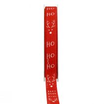 Product Gift ribbon Christmas Christmas ribbon Hohoho Red 15mm 20m