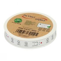 Product Gift ribbon Christmas Christmas ribbon Hohoho white 15mm 20m