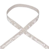 Product Christmas ribbon Merry Christmas Ribbon Beige 15mm 20m