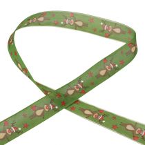 Product Christmas ribbon reindeer green Christmas ribbon 25mm 20m