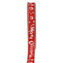 Product Christmas Ribbon Red White Merry Christmas Ribbon 15mm 20m