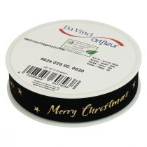 Product Gift ribbon Christmas ribbon black velvet ribbon 25mm 20m