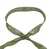 Product Christmas ribbon fir gift ribbon green gold 25mm 15m