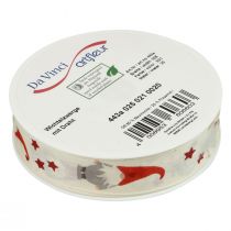 Product Gift ribbon Christmas ribbon gnome cream 25mm 20m