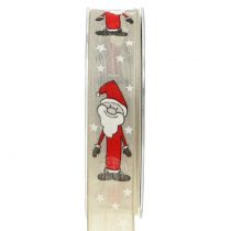 Christmas ribbon with Santa nature 25mm 20m