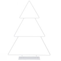 Product Christmas tree metal white for placing and decorating 41cm