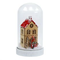 Product Christmas decoration house with glass bell Ø9cm H16.5cm