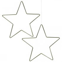 Christmas decoration metal star gold decoration star pendant 20cm 6pcs
