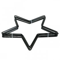 Product Christmas Decoration Metal Star Black Decorative Star Pendant 20cm 6 Pcs