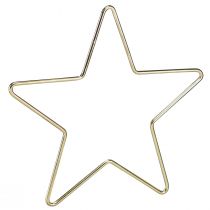 Product Christmas decoration metal star pendant gold Ø15cm 6 pcs