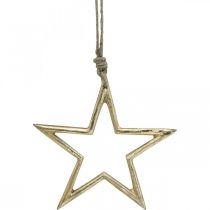 Christmas decoration star, advent decoration, star pendant Golden B15.5cm