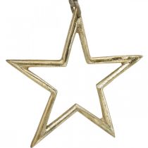 Christmas decoration star, advent decoration, star pendant Golden B15.5cm
