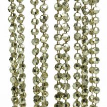 Christmas garland chain beads light gold Christmas decoration 9m