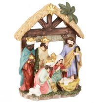Product Christmas crib with figures Nativity scene Christmas 15.5×7×20cm