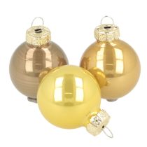 Product Mini Christmas tree bauble set, shiny hanging balls, 3cm, 22 pieces