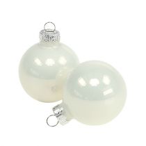 Product Christmas ball Ø4cm white glossy 24 pcs