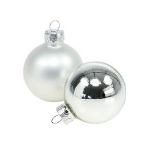 Product Christmas ball Ø4cm silver gloss/matt 24pcs