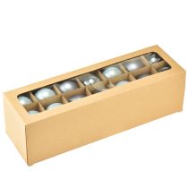 Product Decorative Christmas balls glass blue-grey matt, glossy 5cm 24 pcs