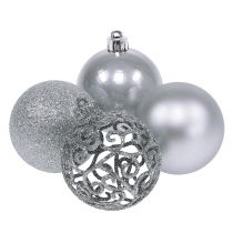 Christmas ball silver Ø6cm 16pcs
