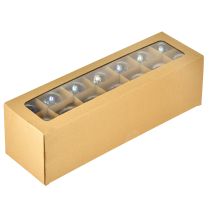 Product Glass ball in mother-of-pearl look with iridescent shimmer, 6cm, 24 pieces