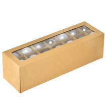 Product Glass Christmas tree baubles, set of 3 – light blue, blue, metallic blue &amp; matte, with hanger, 6cm, 24 pieces