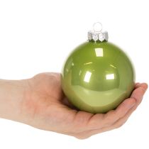 Product Shiny Christmas baubles, set of 10, assorted colors, 95mm