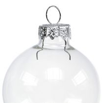 Product Christmas ball glass Ø4cm clear 24 pcs