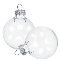 Product Christmas ball glass Ø6cm clear 24 pcs