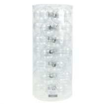 Product Christmas ball glass Ø6cm clear 24 pcs