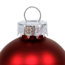 Product Christmas ball glass Ø6cm red mix 24 pcs