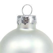 Christmas ball glass Ø6cm silver mix 24pcs