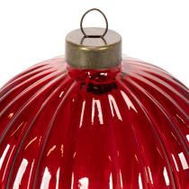 Product Christmas baubles, glass, red, 8cm, 12 pieces