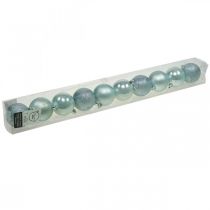 Product Christmas balls plastic light blue mix Ø6cm 10 pcs