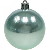 Product Christmas balls plastic light blue mix Ø6cm 10 pcs